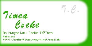 timea cseke business card